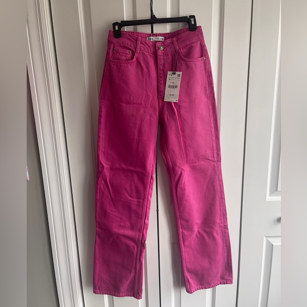 Pink zara jeans